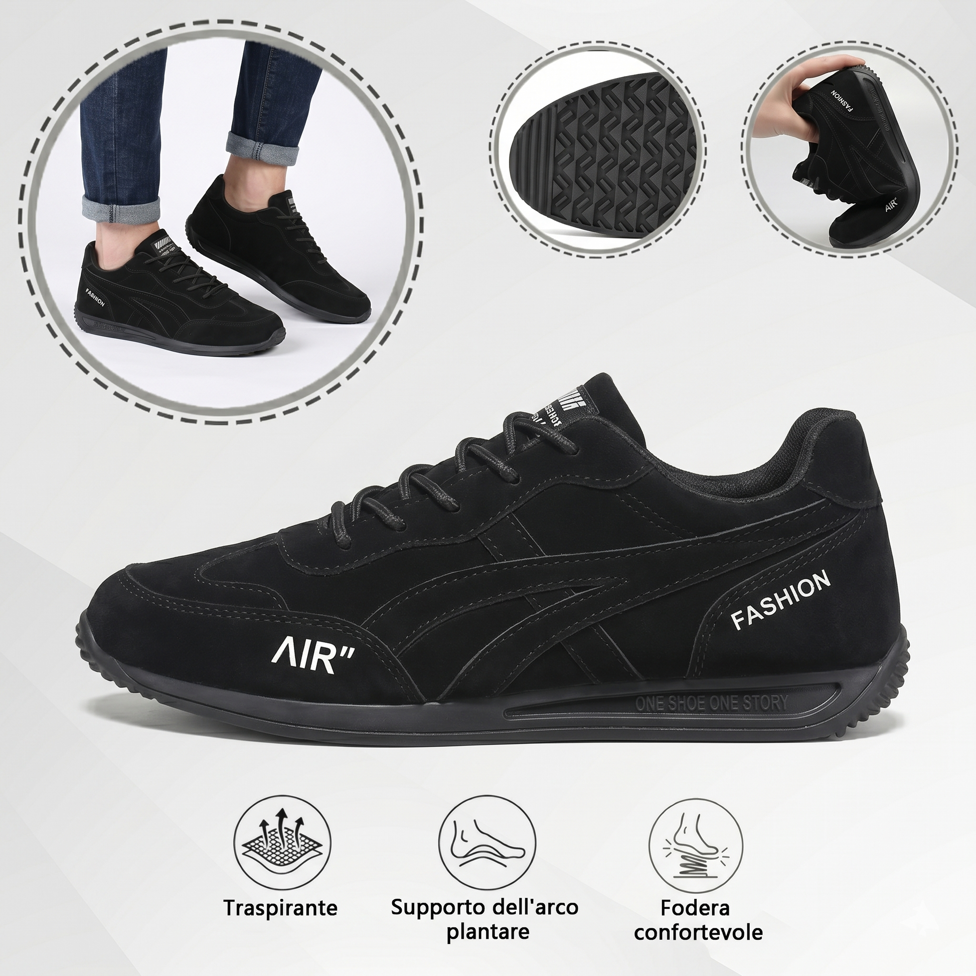 🔥 Offerta speciale di oggi con il 56% di sconto🎁Scarpe ortopediche da camminata da uomo ✅ Traspiranti e antiscivolo - Dì addio al dolore ai piedi e goditi un comfort che dura tutto il giorno!